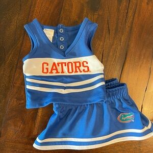 Pro Edge Florida Gators 3pc Cheer Outfit Baby Girl's 0-3 Months Blue Orange